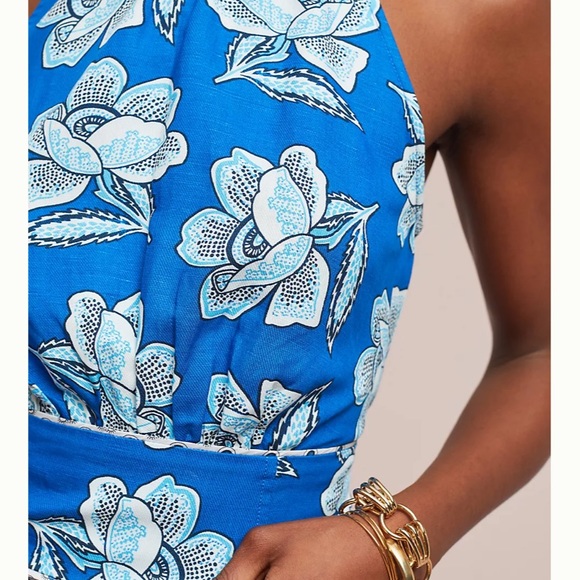 Anthropologie Mauve Alyssa halter top, sky blue - Picture 3 of 6